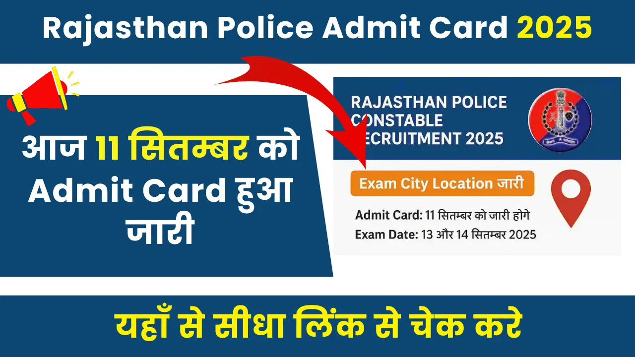 Rajasthan Police Admit Card 2025